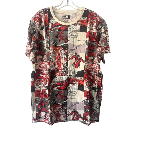 Marvel Deadpool All  Comic Book Over Print T-Shirts Men's Large - Picture 10 of 10